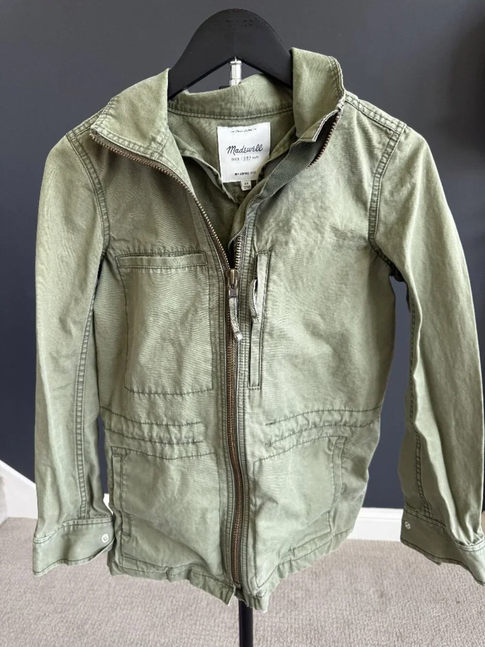 Madewell Olive Cotton Utility Field Jacket Size XS